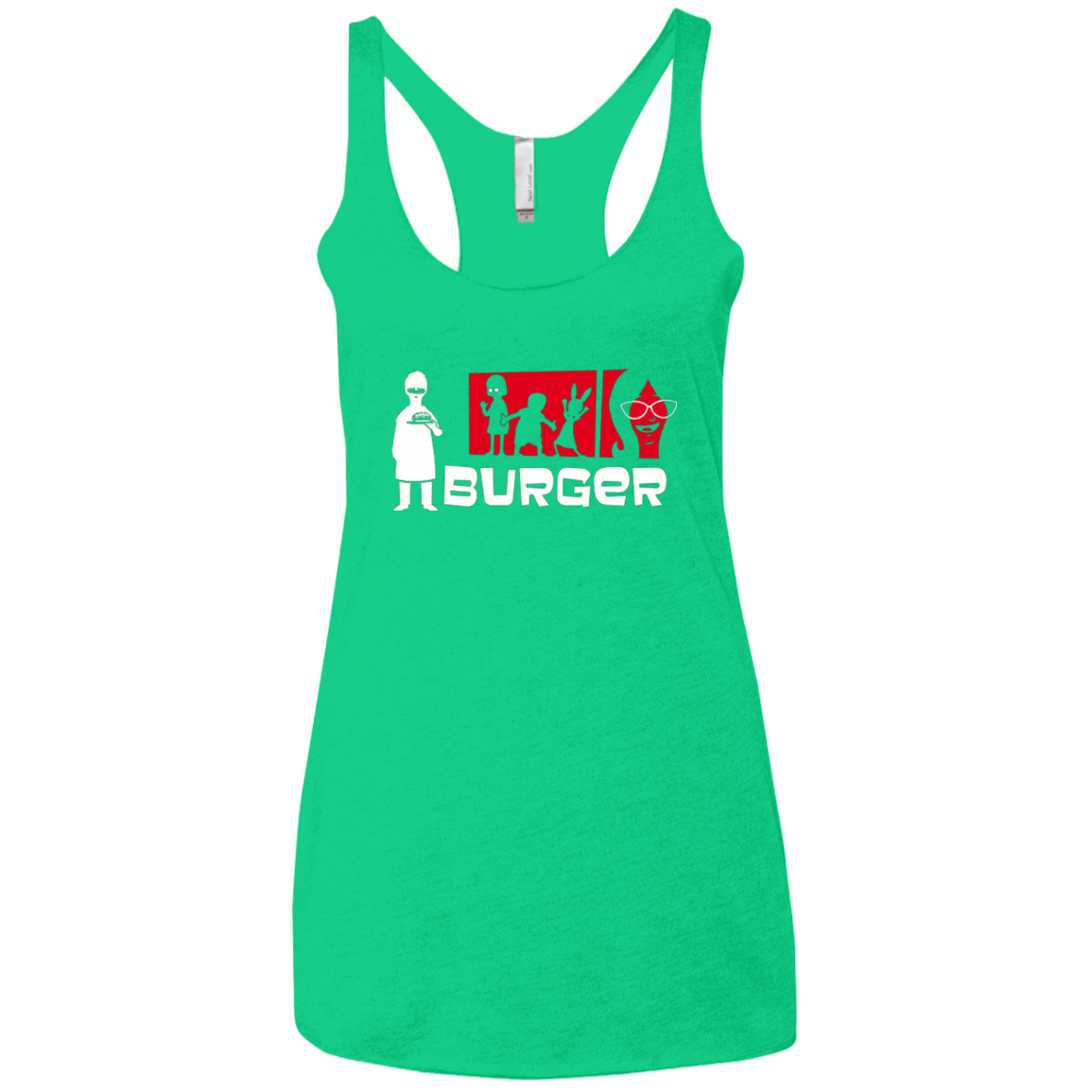 T-Shirts Envy / X-Small Burger Women's Triblend Racerback Tank