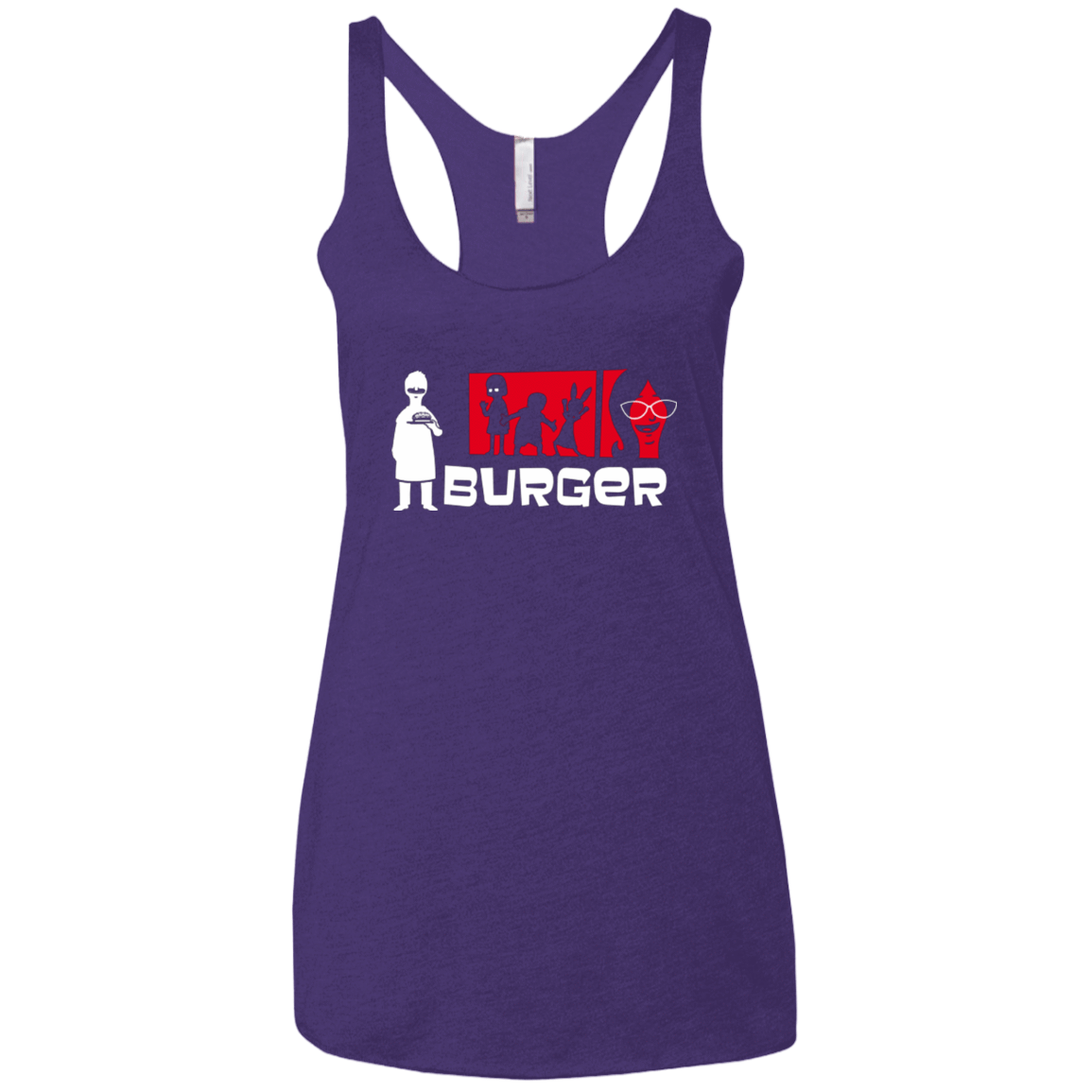 T-Shirts Purple Rush / X-Small Burger Women's Triblend Racerback Tank