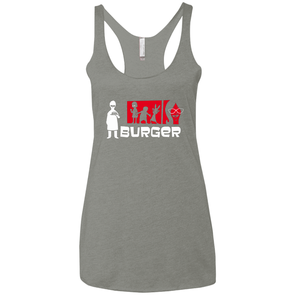 T-Shirts Venetian Grey / X-Small Burger Women's Triblend Racerback Tank