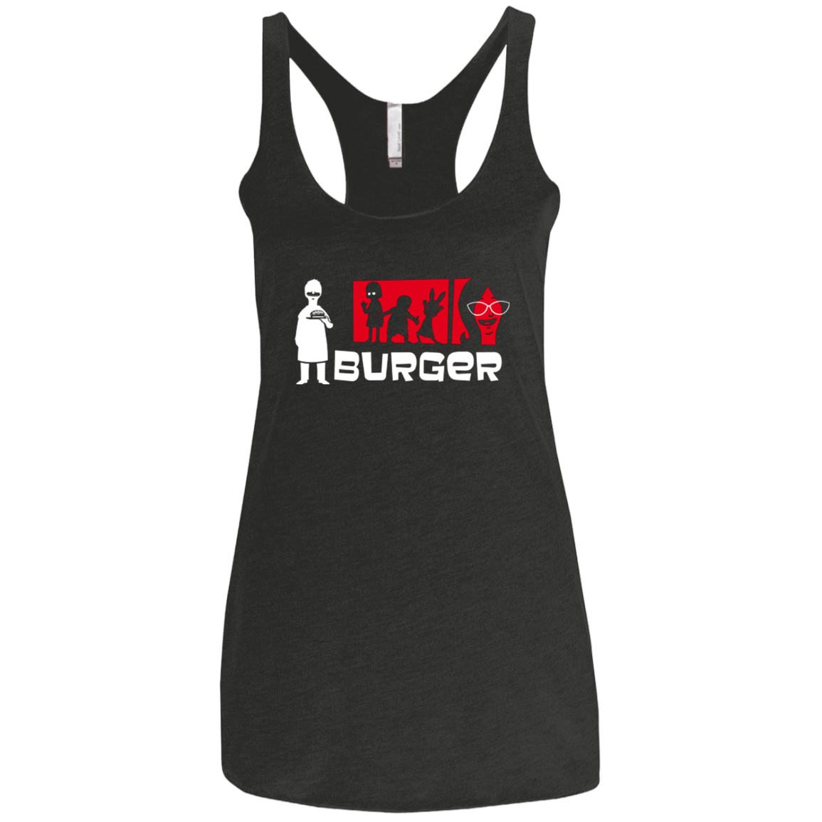 T-Shirts Vintage Black / X-Small Burger Women's Triblend Racerback Tank
