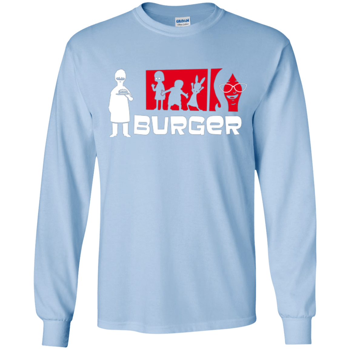 T-Shirts Light Blue / YS Burger Youth Long Sleeve T-Shirt