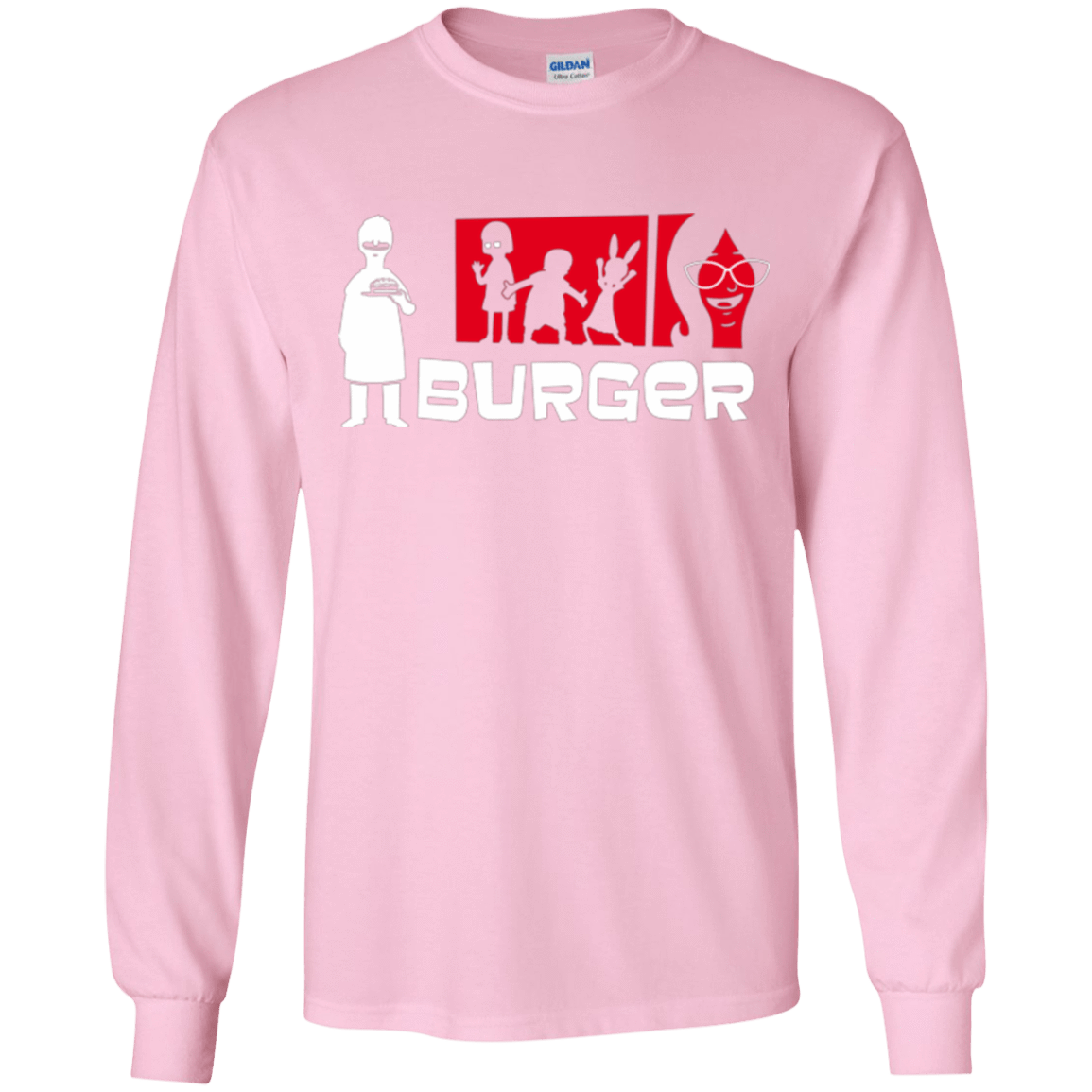 T-Shirts Light Pink / YS Burger Youth Long Sleeve T-Shirt