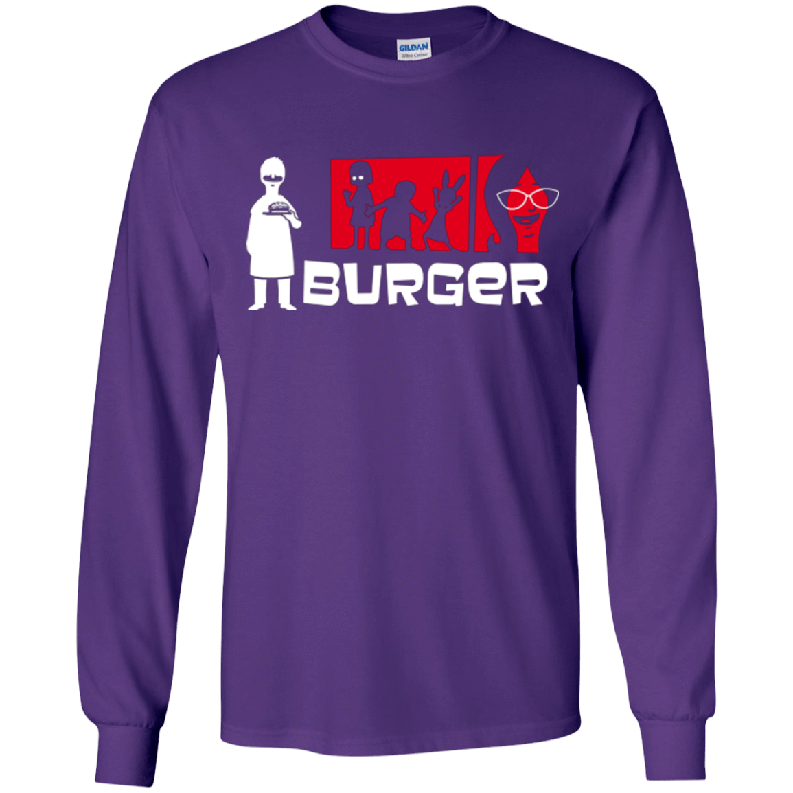 T-Shirts Purple / YS Burger Youth Long Sleeve T-Shirt