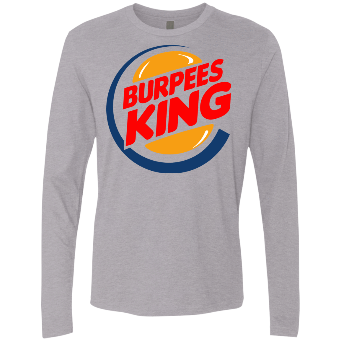 T-Shirts Heather Grey / Small Burpees King Men's Premium Long Sleeve