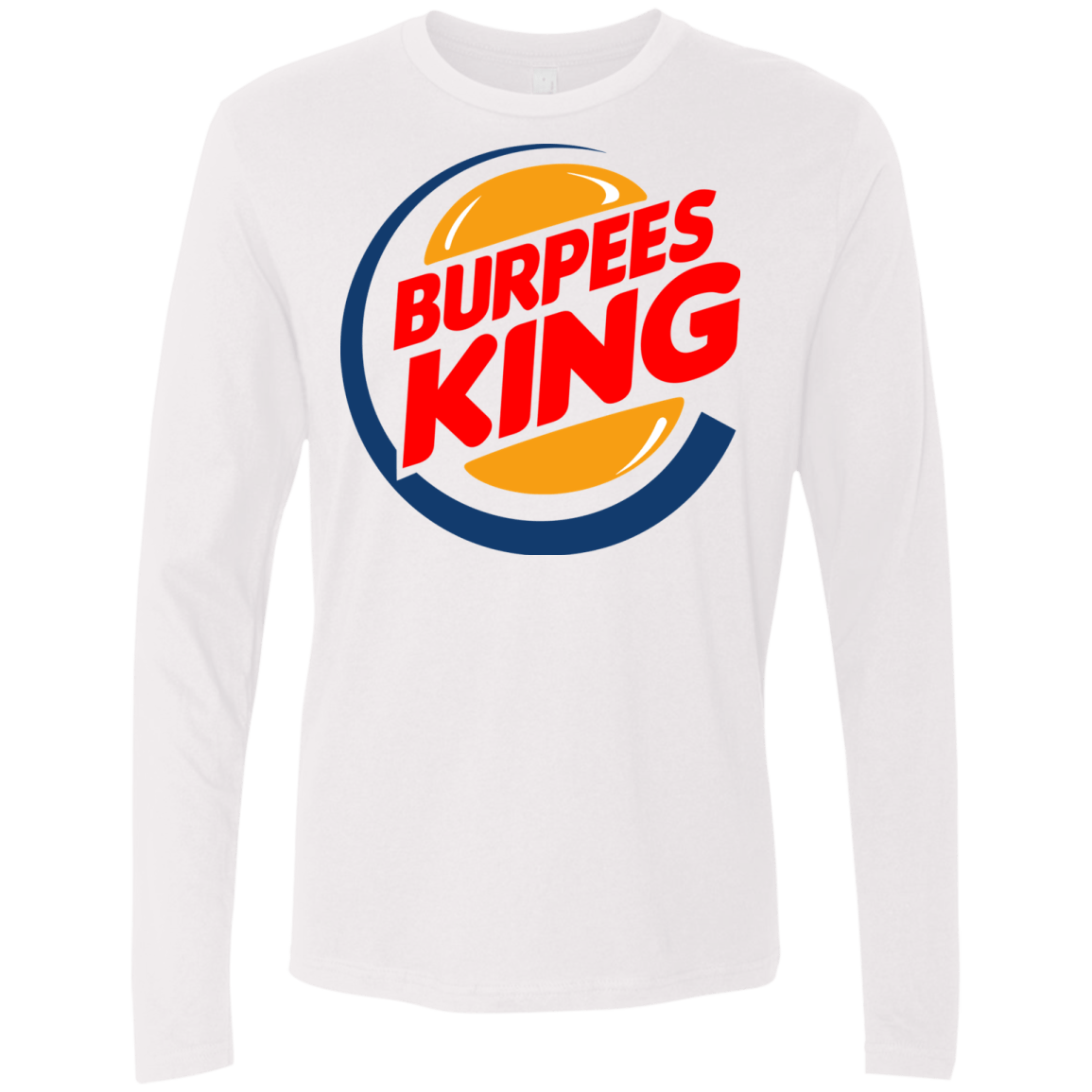 T-Shirts White / Small Burpees King Men's Premium Long Sleeve