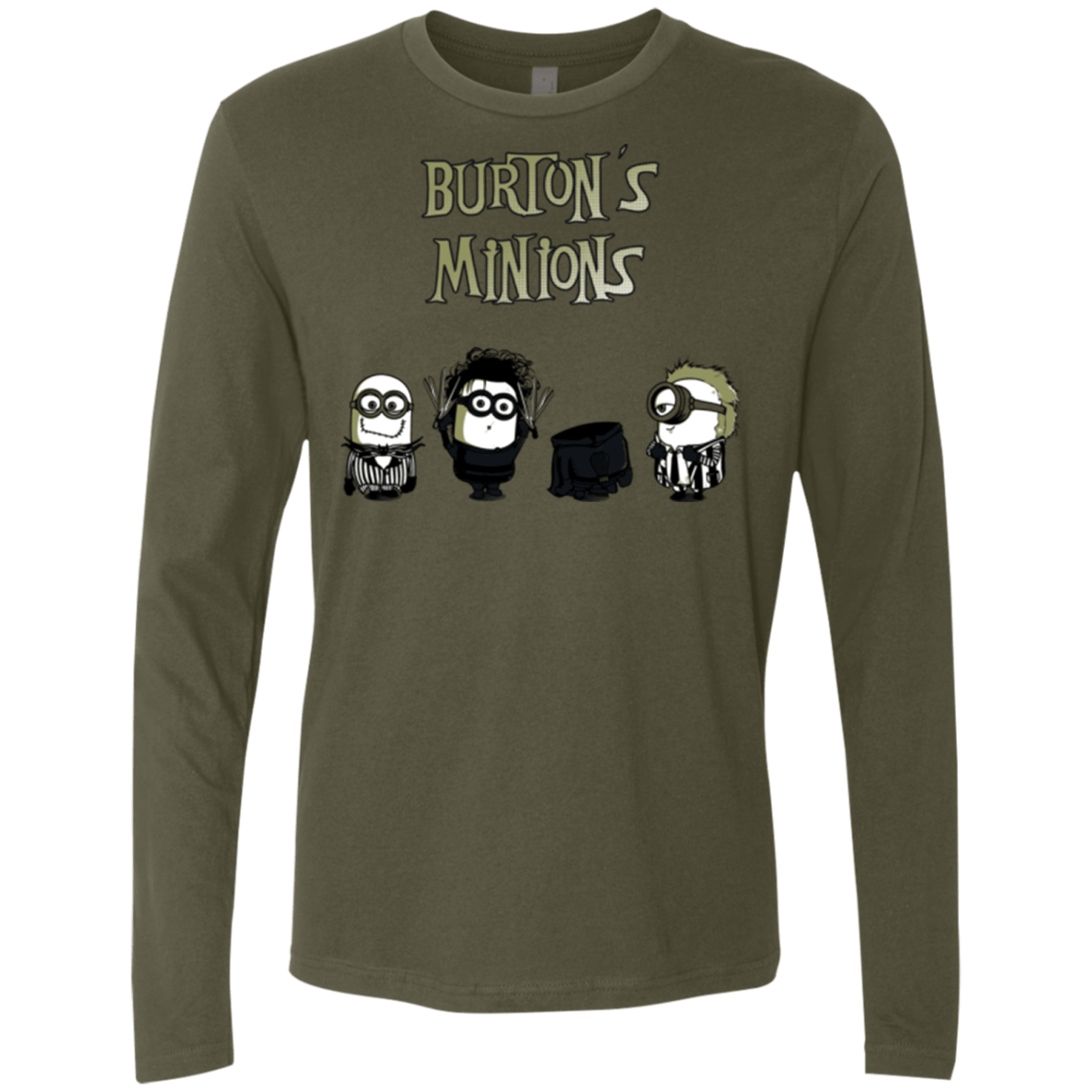 T-Shirts Military Green / Small Burton's Minions Men's Premium Long Sleeve