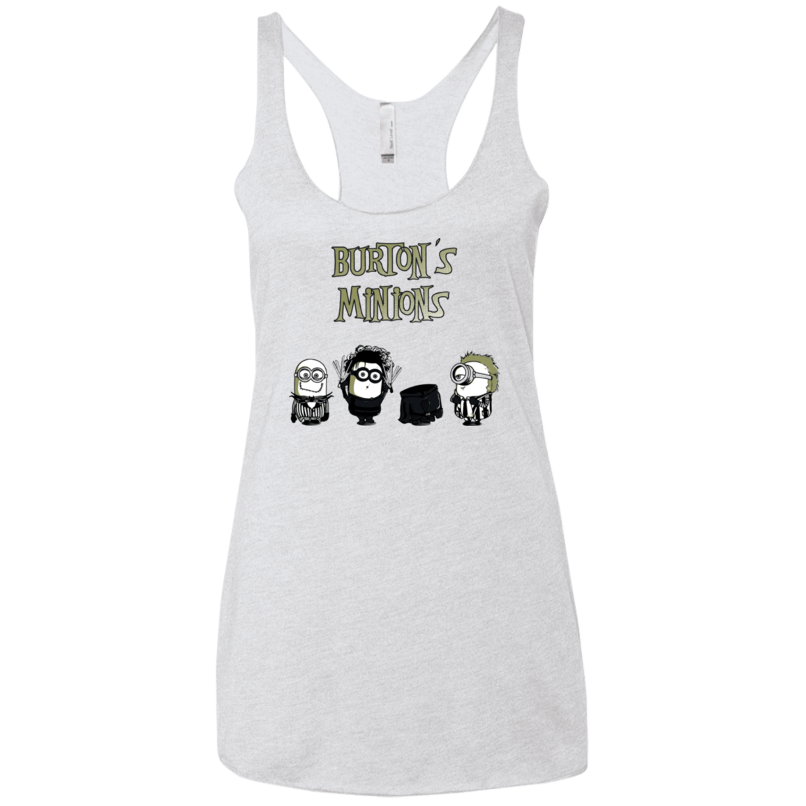 T-Shirts Heather White / X-Small Burton's Minions Women's Triblend Racerback Tank