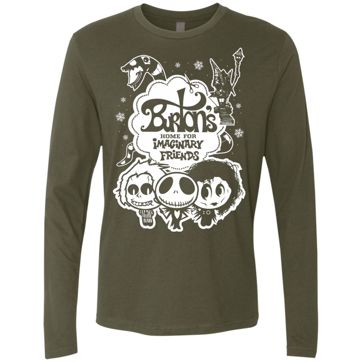 T-Shirts Military Green / Small Burtons Imaginary Friends Men's Premium Long Sleeve