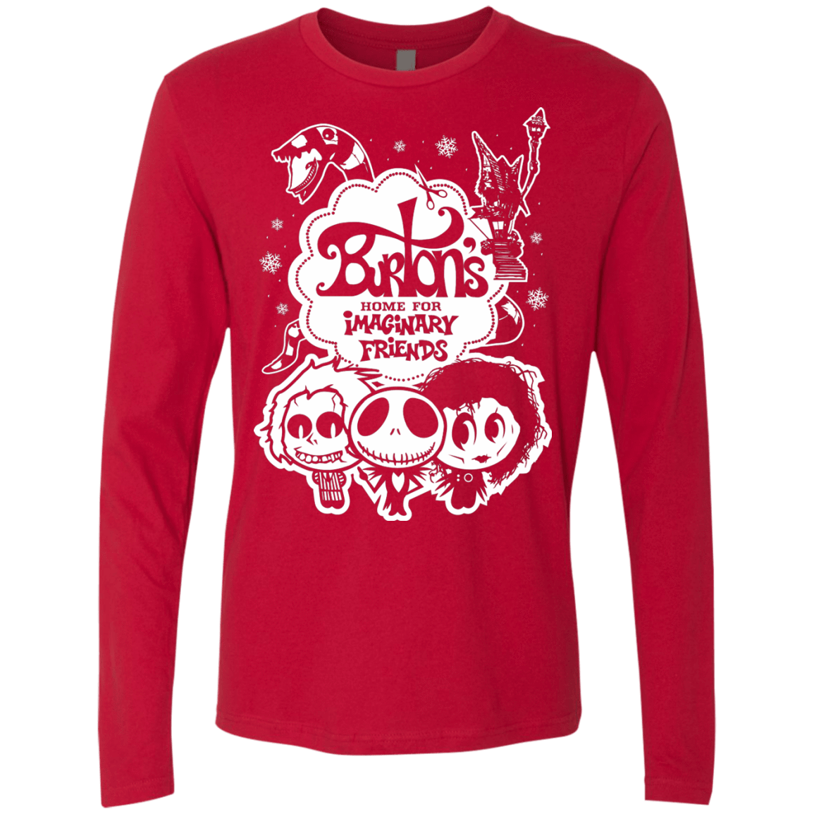 T-Shirts Red / Small Burtons Imaginary Friends Men's Premium Long Sleeve