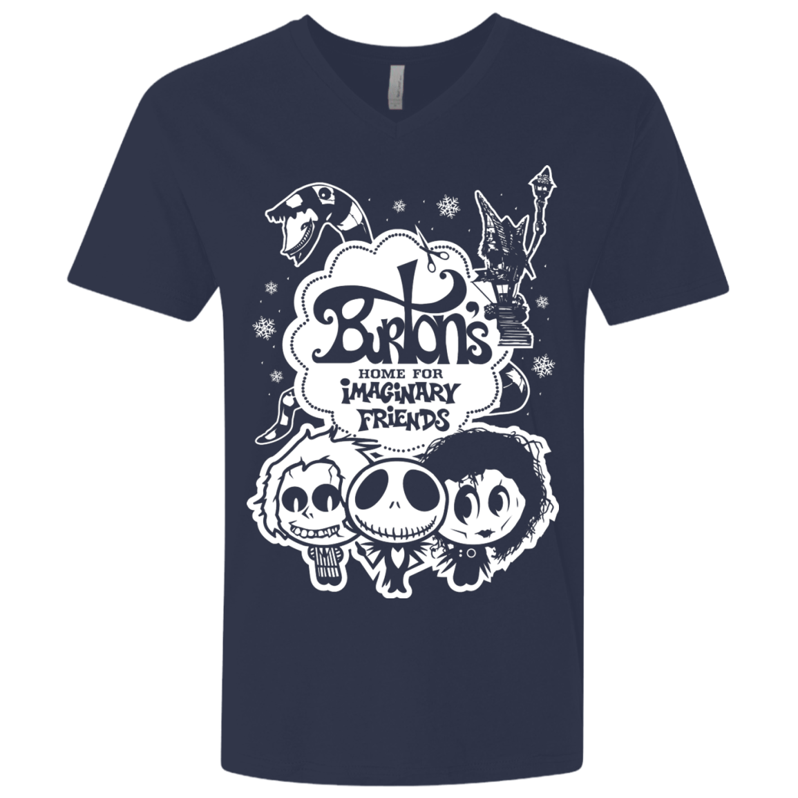 T-Shirts Midnight Navy / X-Small Burtons Imaginary Friends Men's Premium V-Neck
