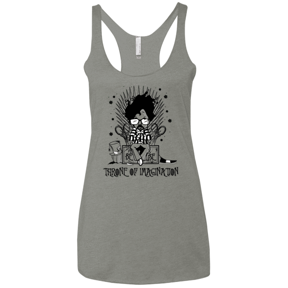 T-Shirts Venetian Grey / X-Small Burtons Iron Throne Women's Triblend Racerback Tank