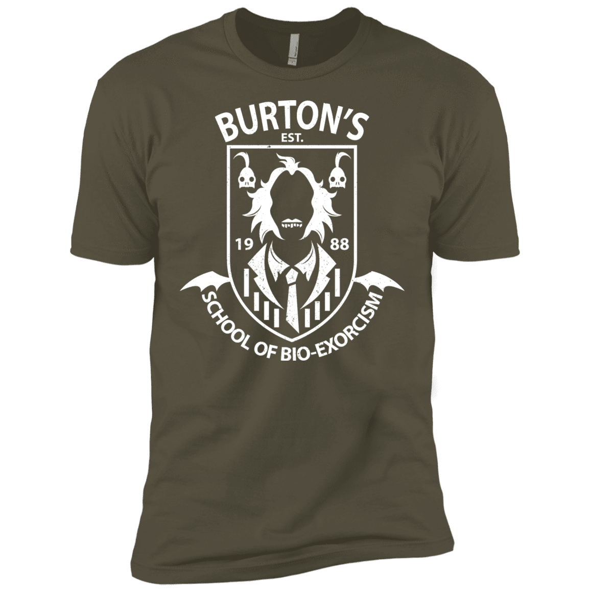 T-Shirts Military Green / X-Small Burtons School of Bio Exorcism Men's Premium T-Shirt