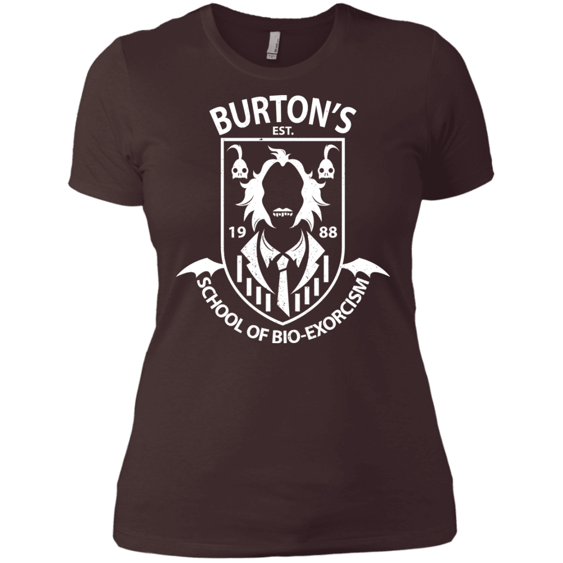 T-Shirts Dark Chocolate / X-Small Burtons School of Bio Exorcism Women's Premium T-Shirt