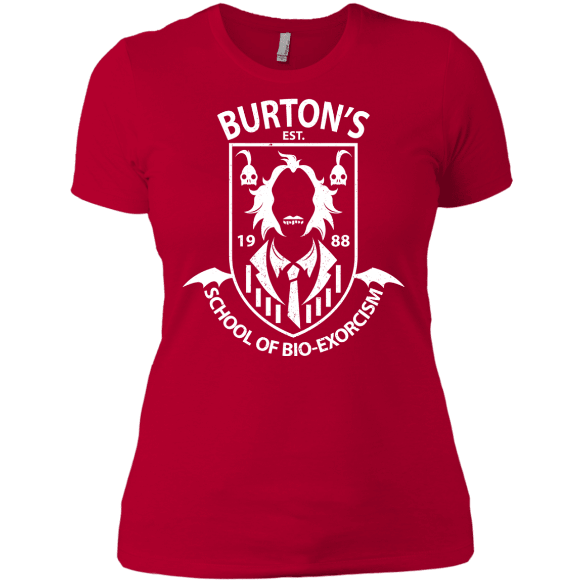 T-Shirts Red / X-Small Burtons School of Bio Exorcism Women's Premium T-Shirt