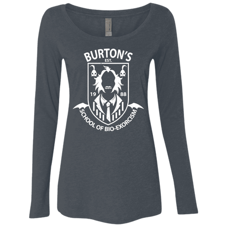 T-Shirts Vintage Navy / Small Burtons School of Bio Exorcism Women's Triblend Long Sleeve Shirt