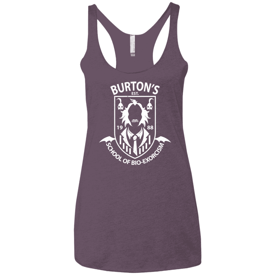 T-Shirts Vintage Purple / X-Small Burtons School of Bio Exorcism Women's Triblend Racerback Tank