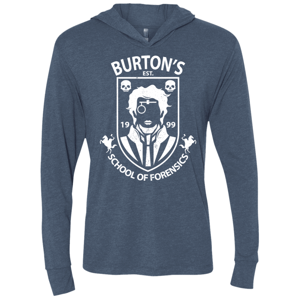 T-Shirts Indigo / X-Small Burtons School of Forensics Triblend Long Sleeve Hoodie Tee