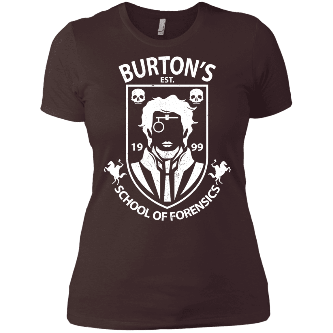 T-Shirts Dark Chocolate / X-Small Burtons School of Forensics Women's Premium T-Shirt
