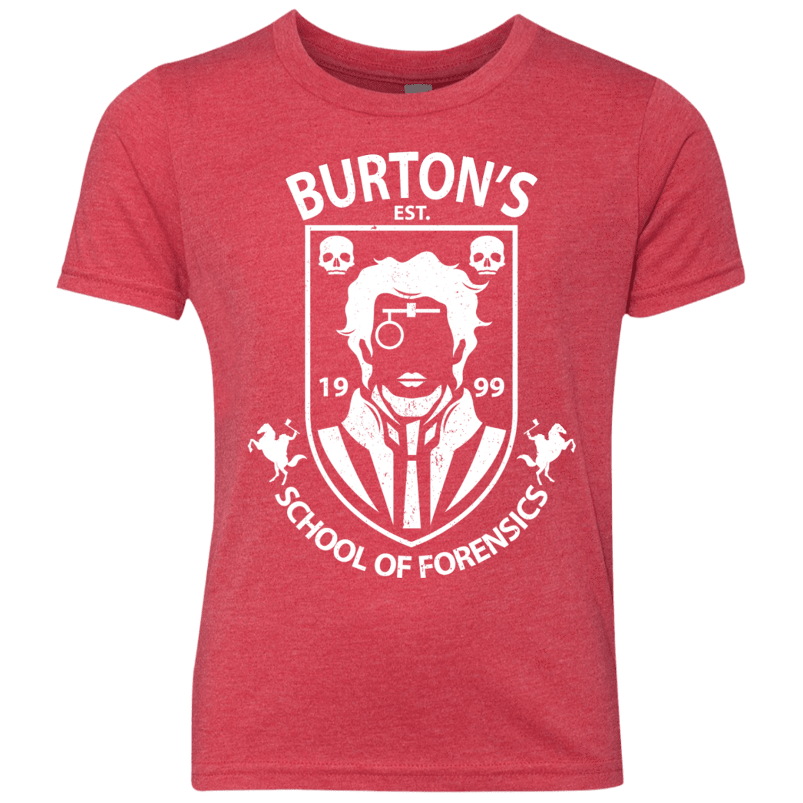 T-Shirts Vintage Red / YXS Burtons School of Forensics Youth Triblend T-Shirt
