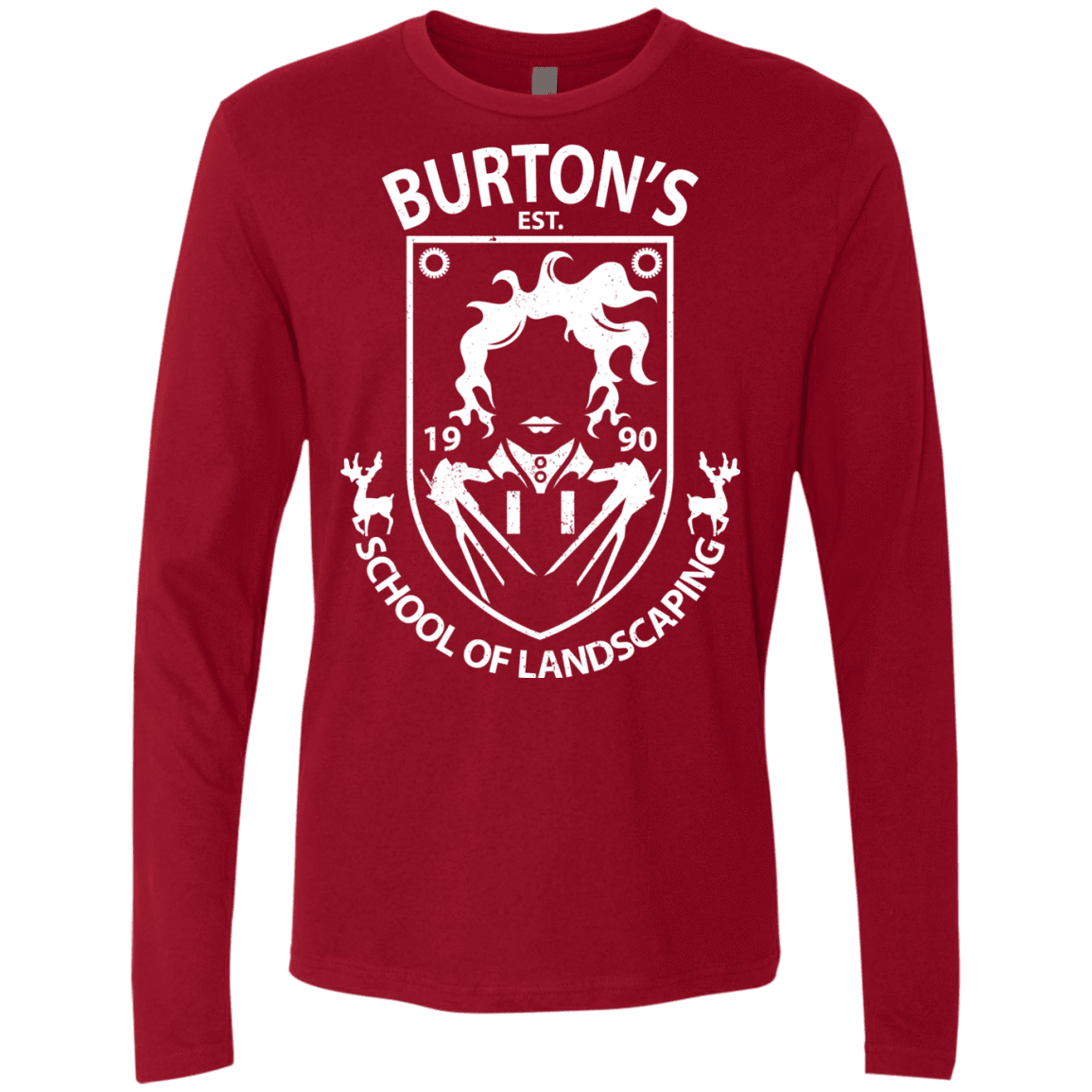 T-Shirts Cardinal / Small Burtons School of Landscaping Men's Premium Long Sleeve
