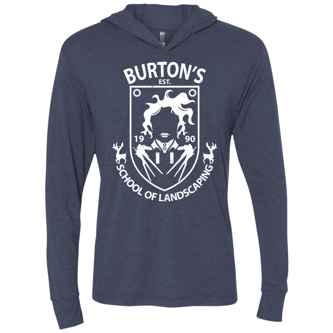 T-Shirts Vintage Navy / X-Small Burtons School of Landscaping Triblend Long Sleeve Hoodie Tee