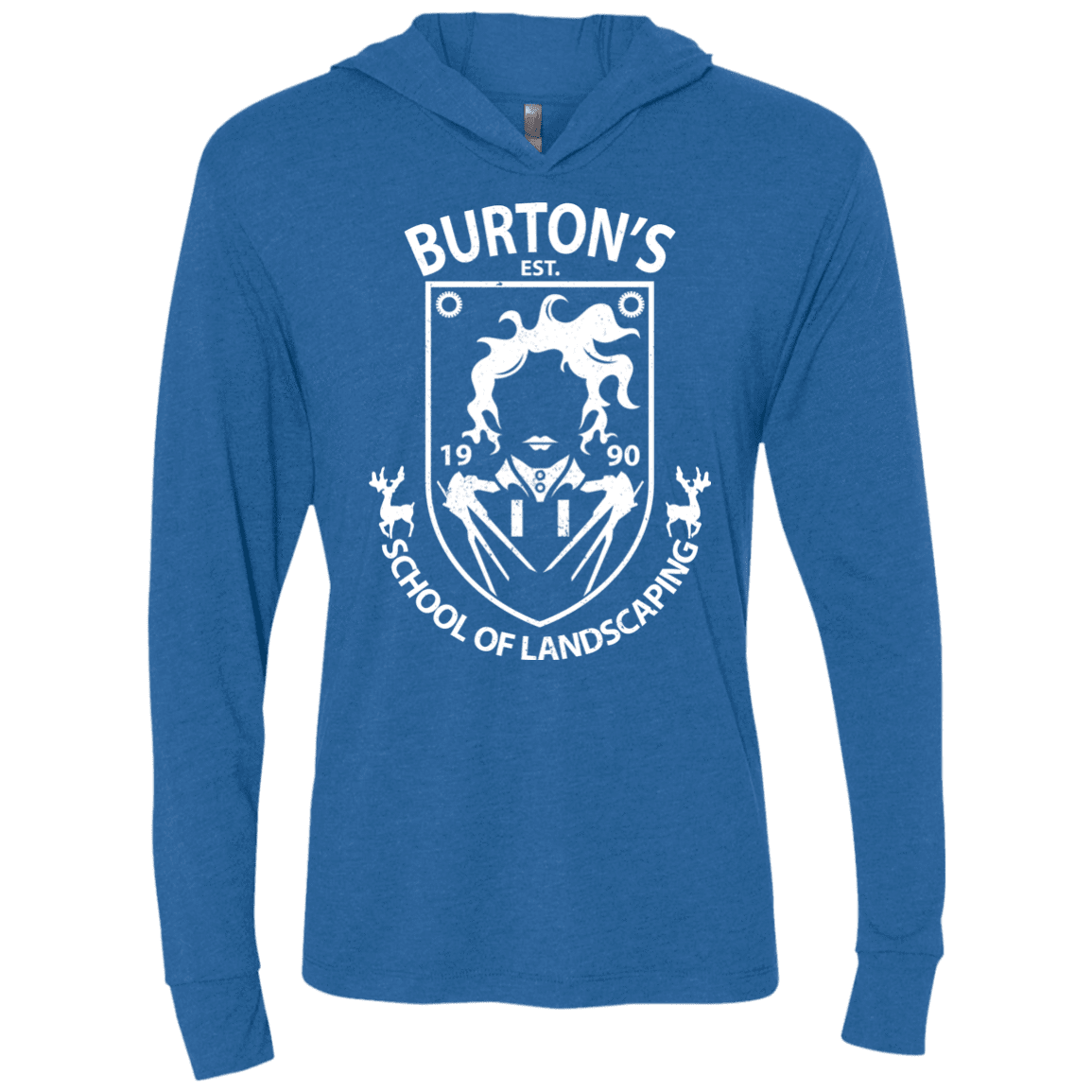 T-Shirts Vintage Royal / X-Small Burtons School of Landscaping Triblend Long Sleeve Hoodie Tee