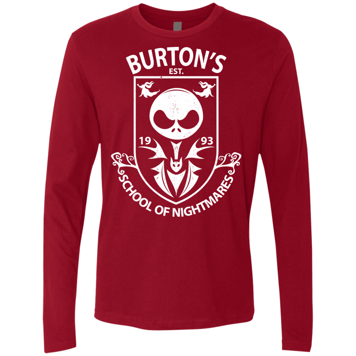 T-Shirts Cardinal / Small Burtons School of Nightmares Men's Premium Long Sleeve