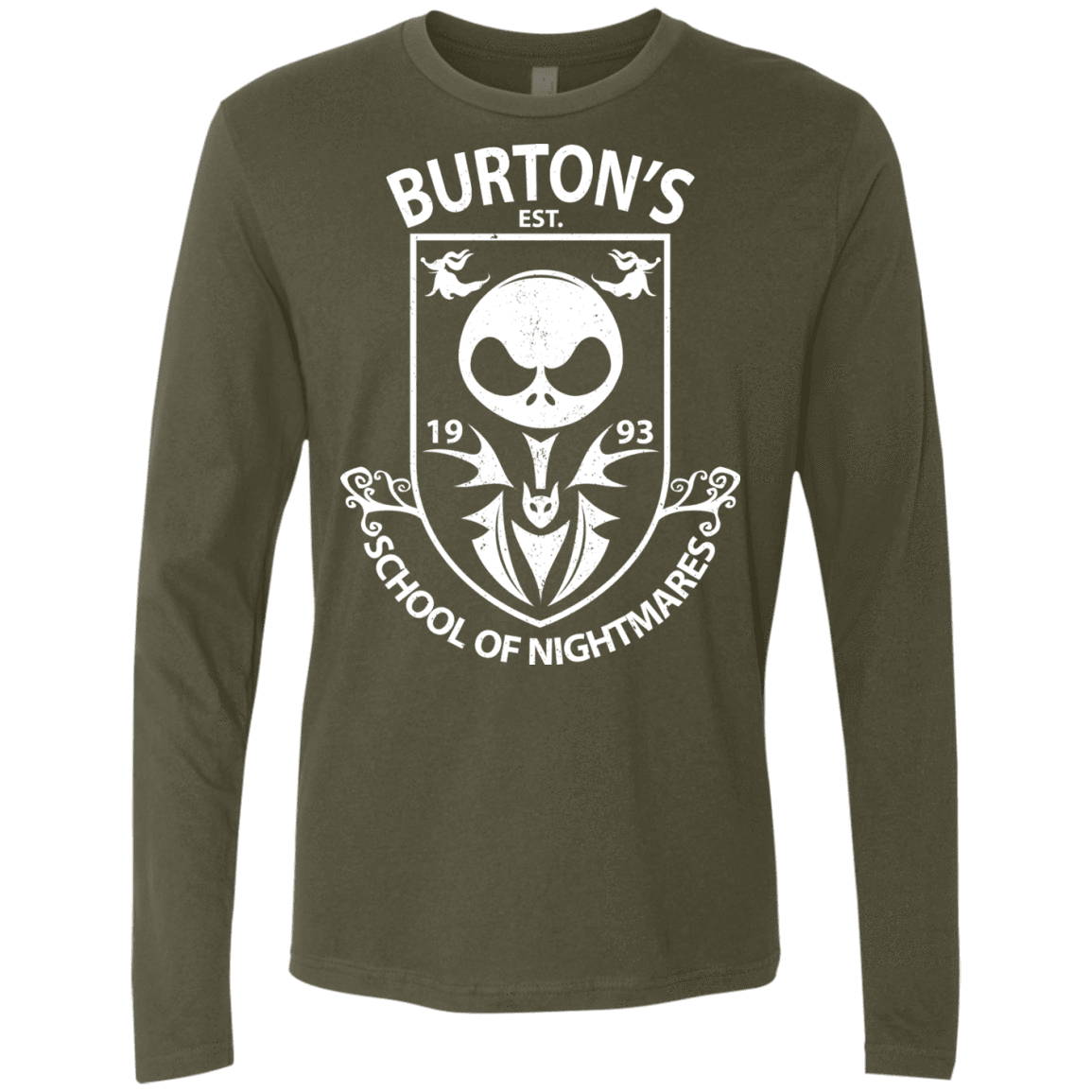 T-Shirts Military Green / Small Burtons School of Nightmares Men's Premium Long Sleeve