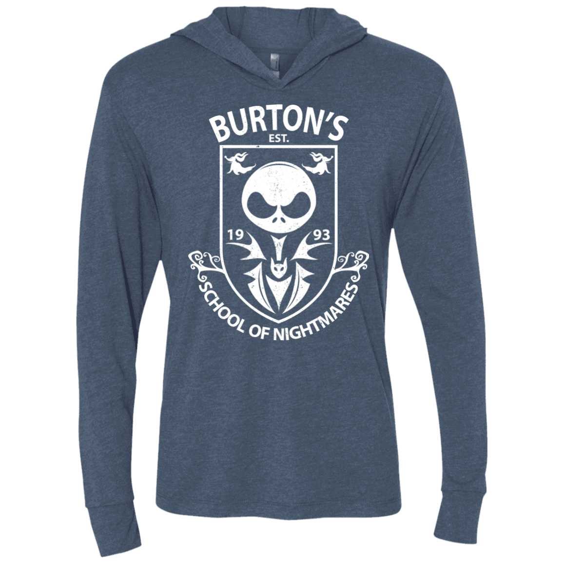 T-Shirts Indigo / X-Small Burtons School of Nightmares Triblend Long Sleeve Hoodie Tee