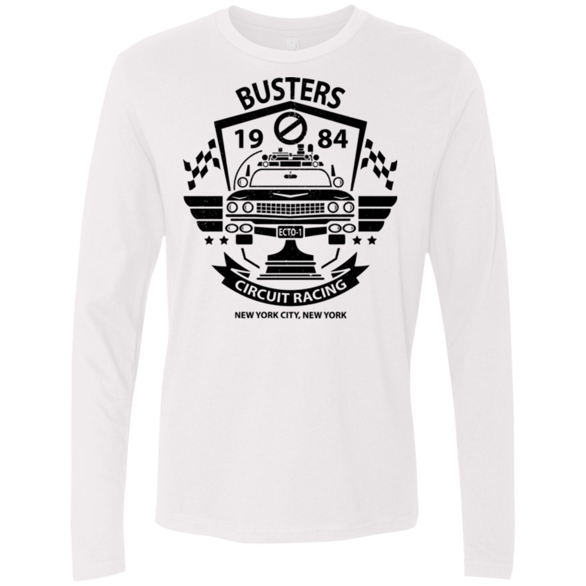 T-Shirts White / Small Busters Circuit Men's Premium Long Sleeve