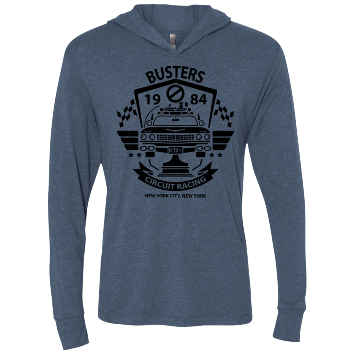 T-Shirts Indigo / X-Small Busters Circuit Triblend Long Sleeve Hoodie Tee