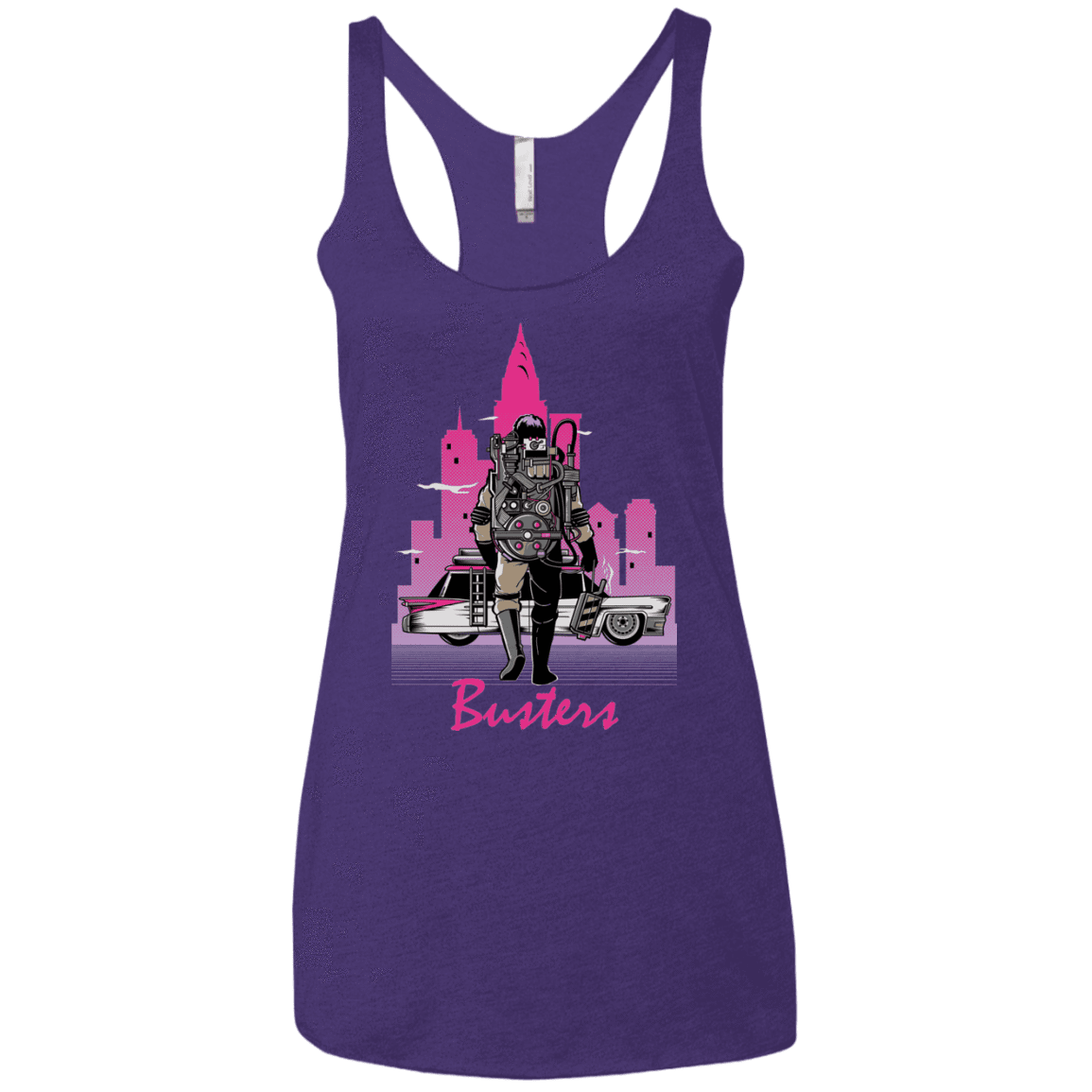 T-Shirts Purple Rush / X-Small BUSTERS DRIVE Women's Triblend Racerback Tank