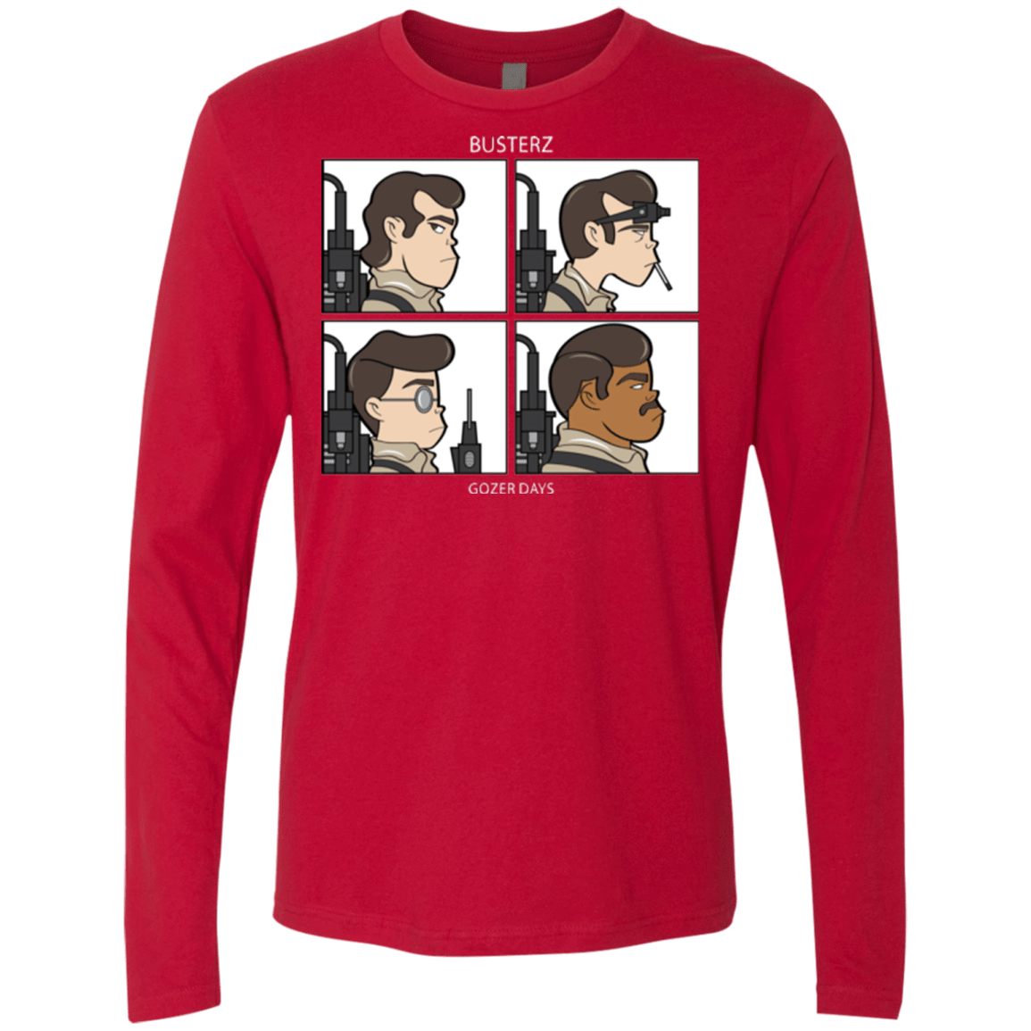 T-Shirts Red / Small Busterz Men's Premium Long Sleeve
