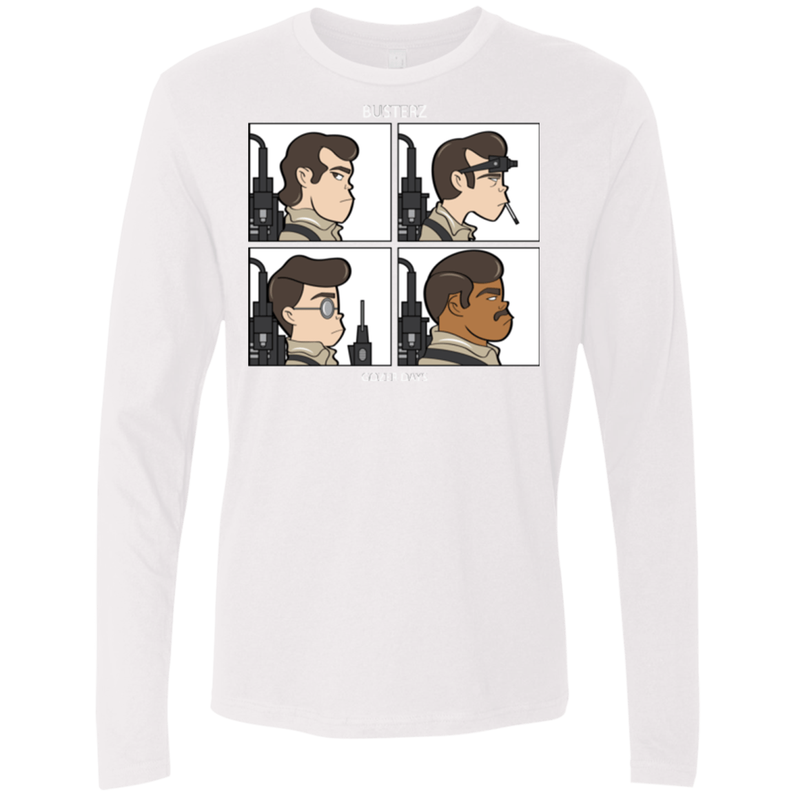 T-Shirts White / Small Busterz Men's Premium Long Sleeve