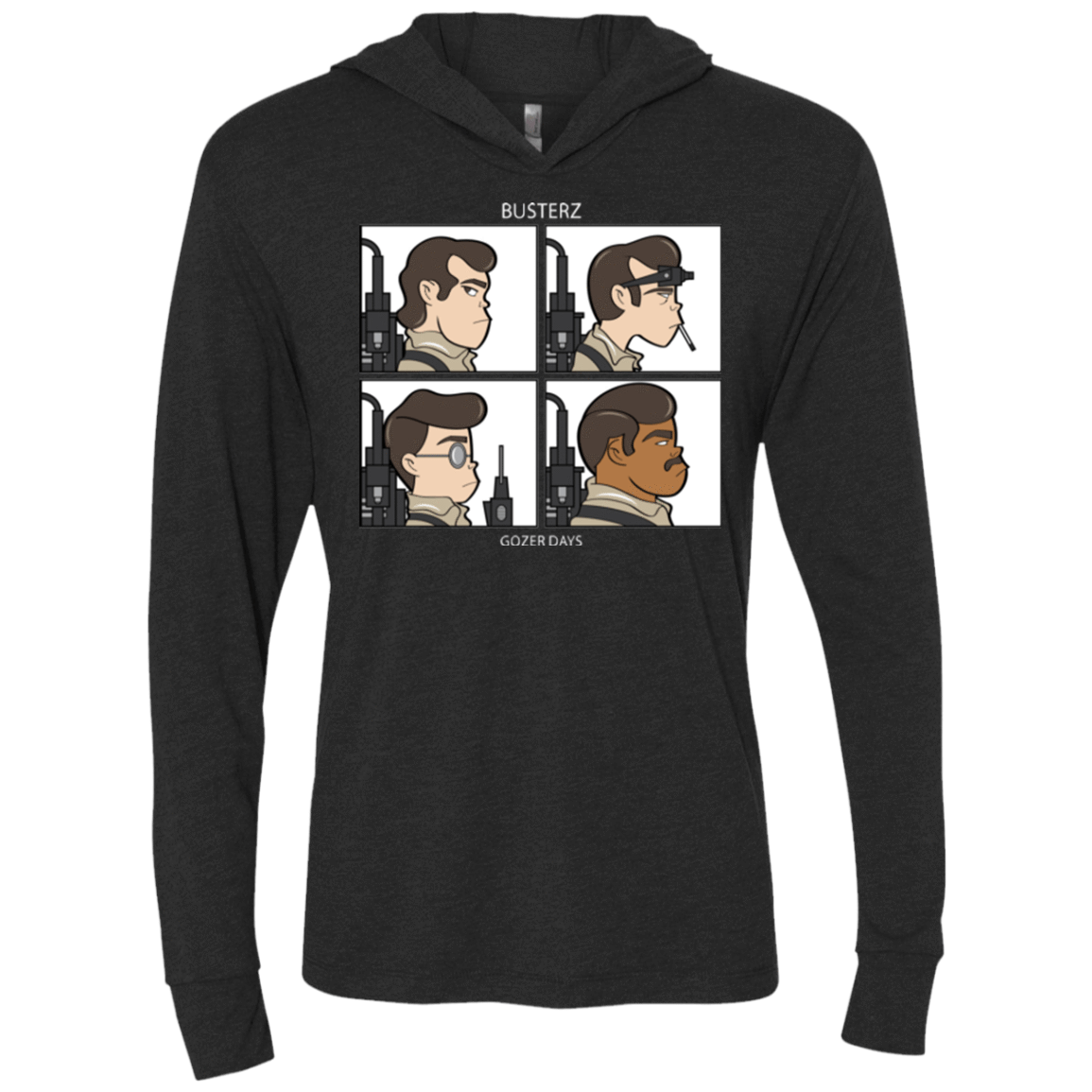 T-Shirts Vintage Black / X-Small Busterz Triblend Long Sleeve Hoodie Tee