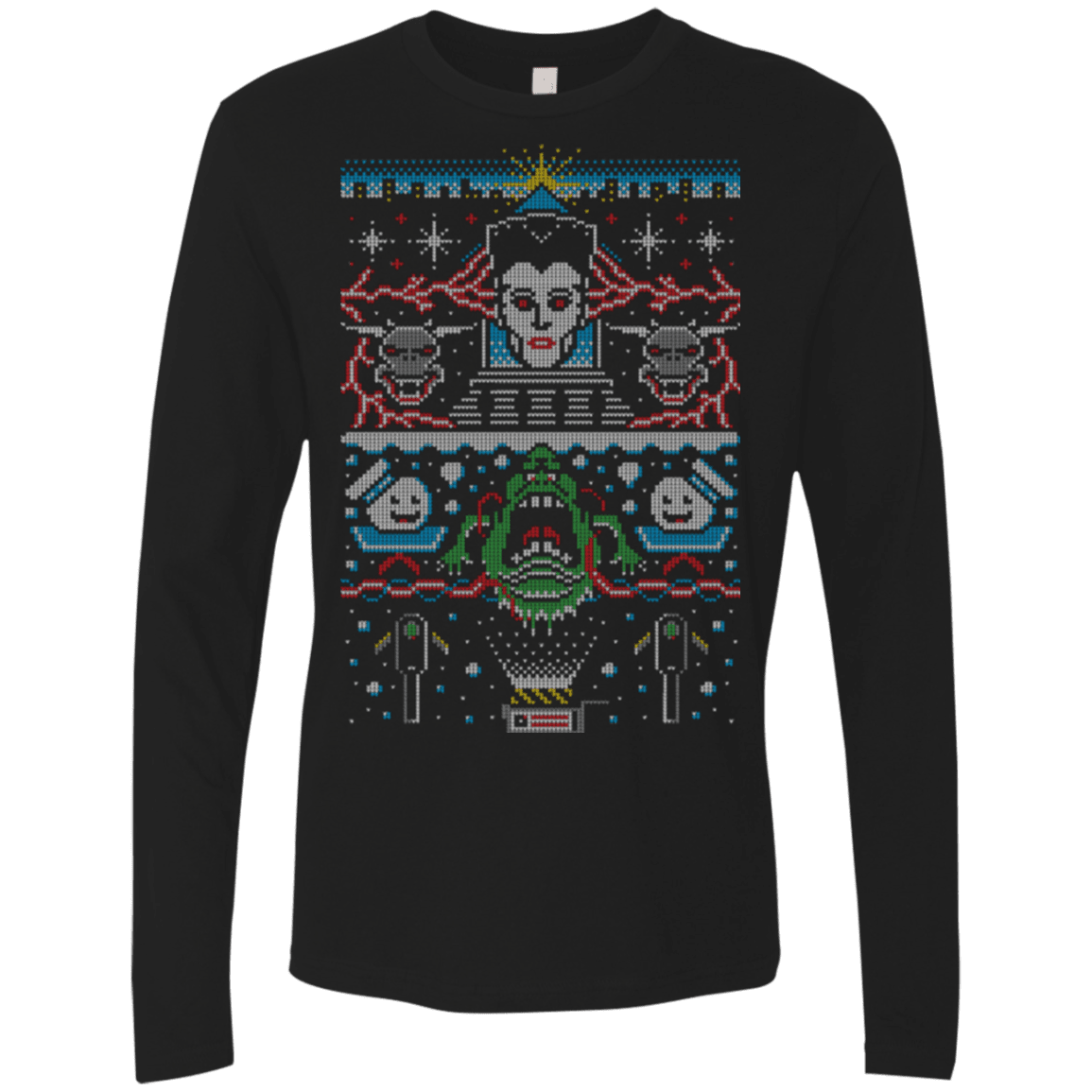 T-Shirts Black / Small Bustin Christmas Men's Premium Long Sleeve