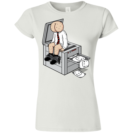 T-Shirts White / S Butt Face Copies Junior Slimmer-Fit T-Shirt
