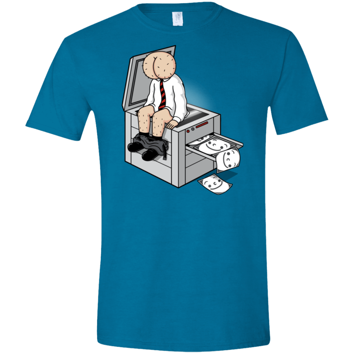 T-Shirts Antique Sapphire / S Butt Face Copies Men's Semi-Fitted Softstyle