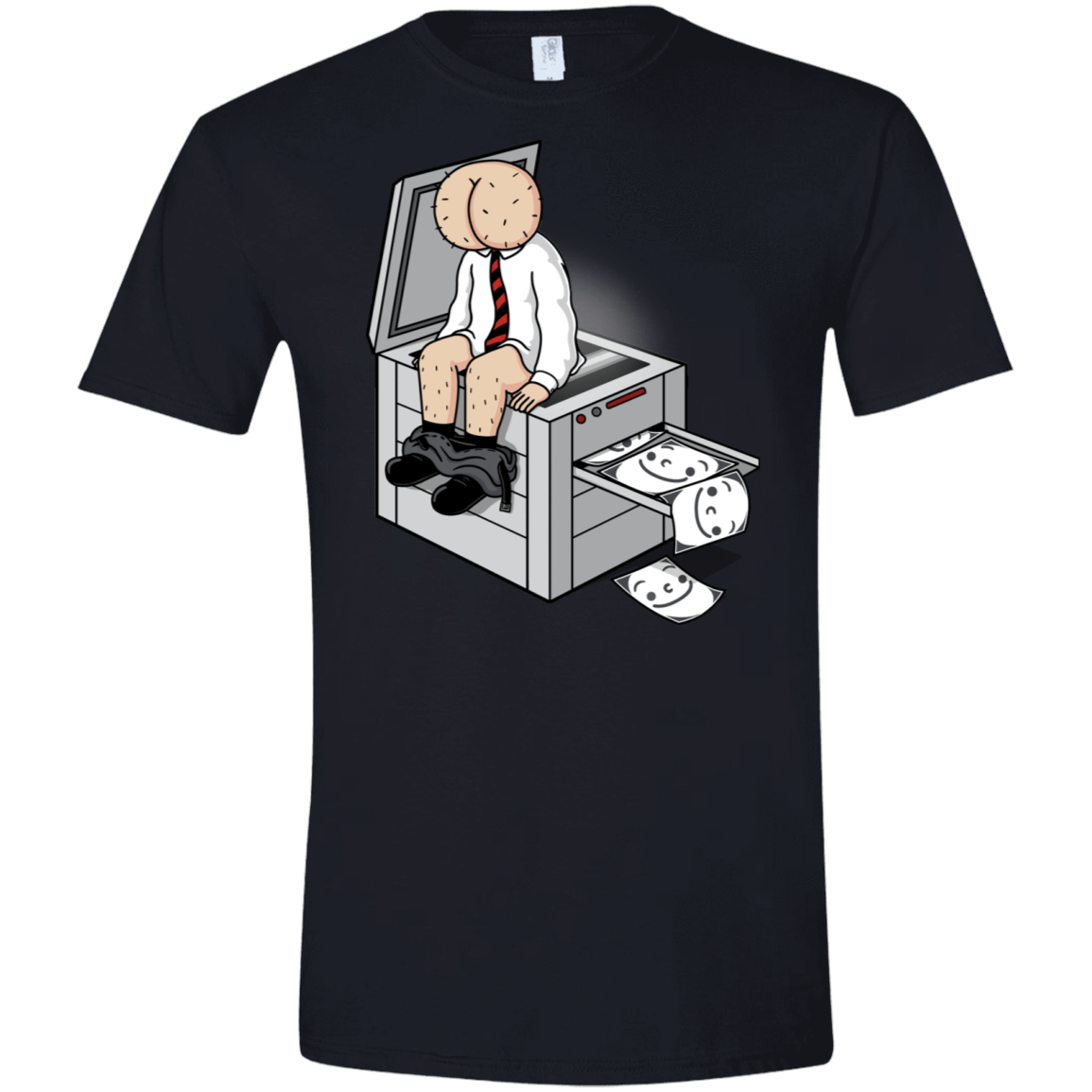 T-Shirts Black / S Butt Face Copies Men's Semi-Fitted Softstyle