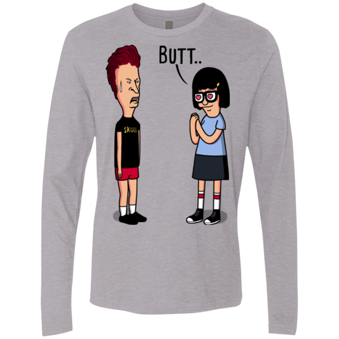 T-Shirts Heather Grey / S butt.. Men's Premium Long Sleeve