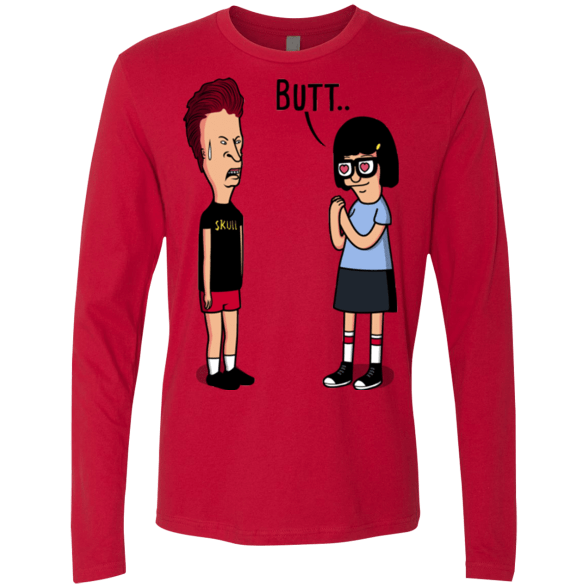 T-Shirts Red / S butt.. Men's Premium Long Sleeve