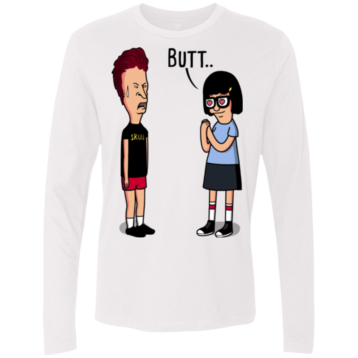 T-Shirts White / S butt.. Men's Premium Long Sleeve