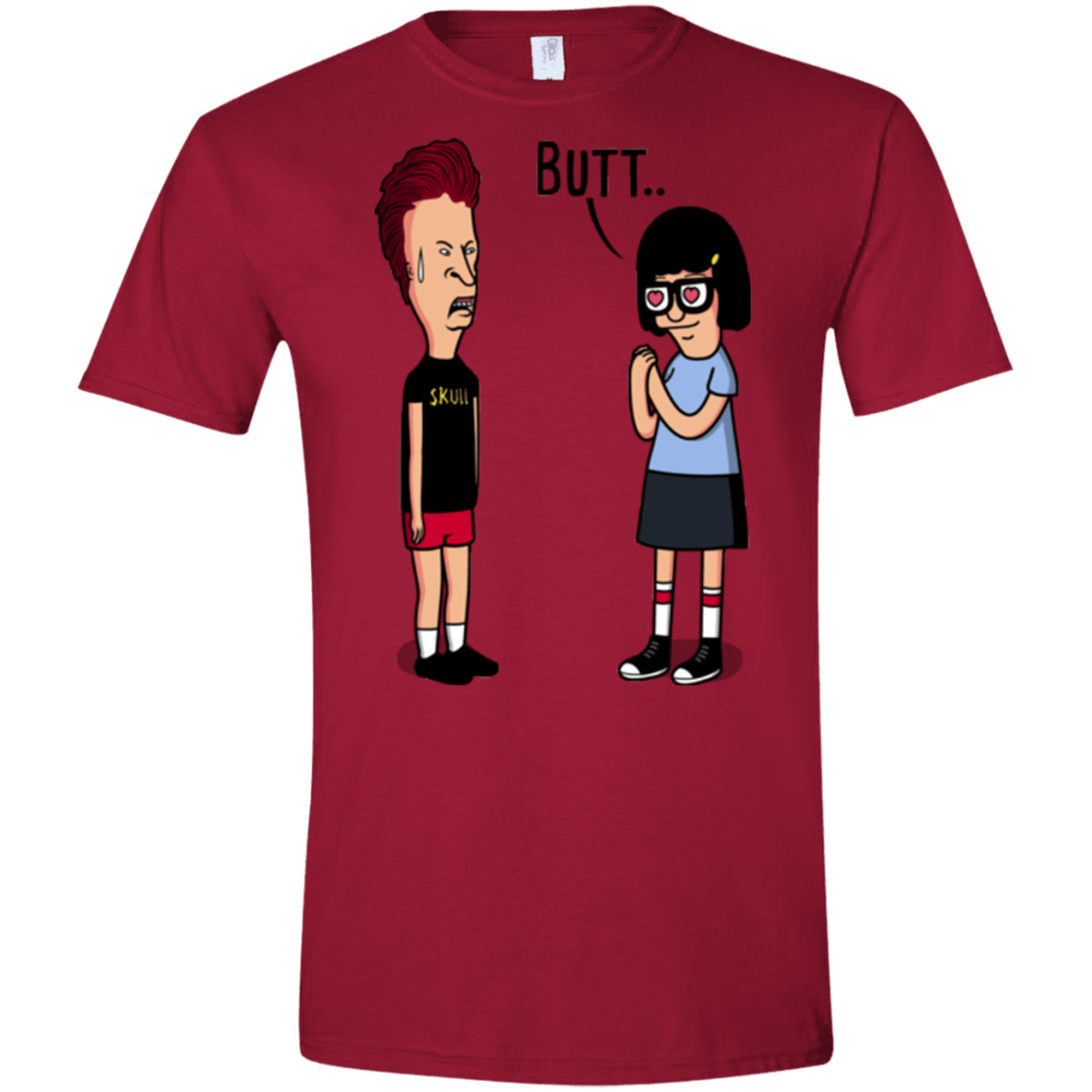 T-Shirts Cardinal Red / S butt.. Men's Semi-Fitted Softstyle