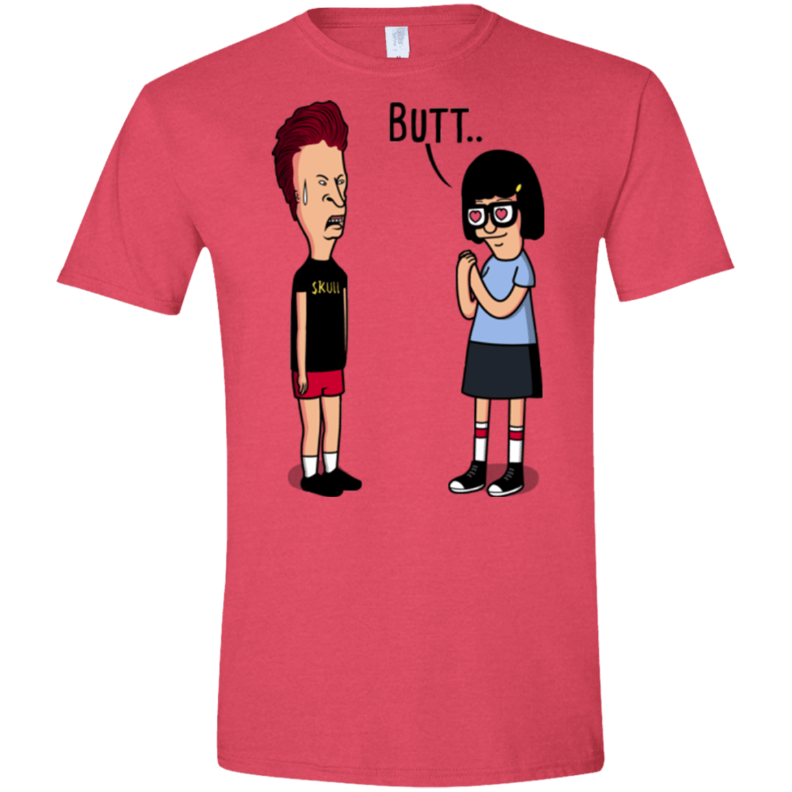 T-Shirts Heather Red / S butt.. Men's Semi-Fitted Softstyle