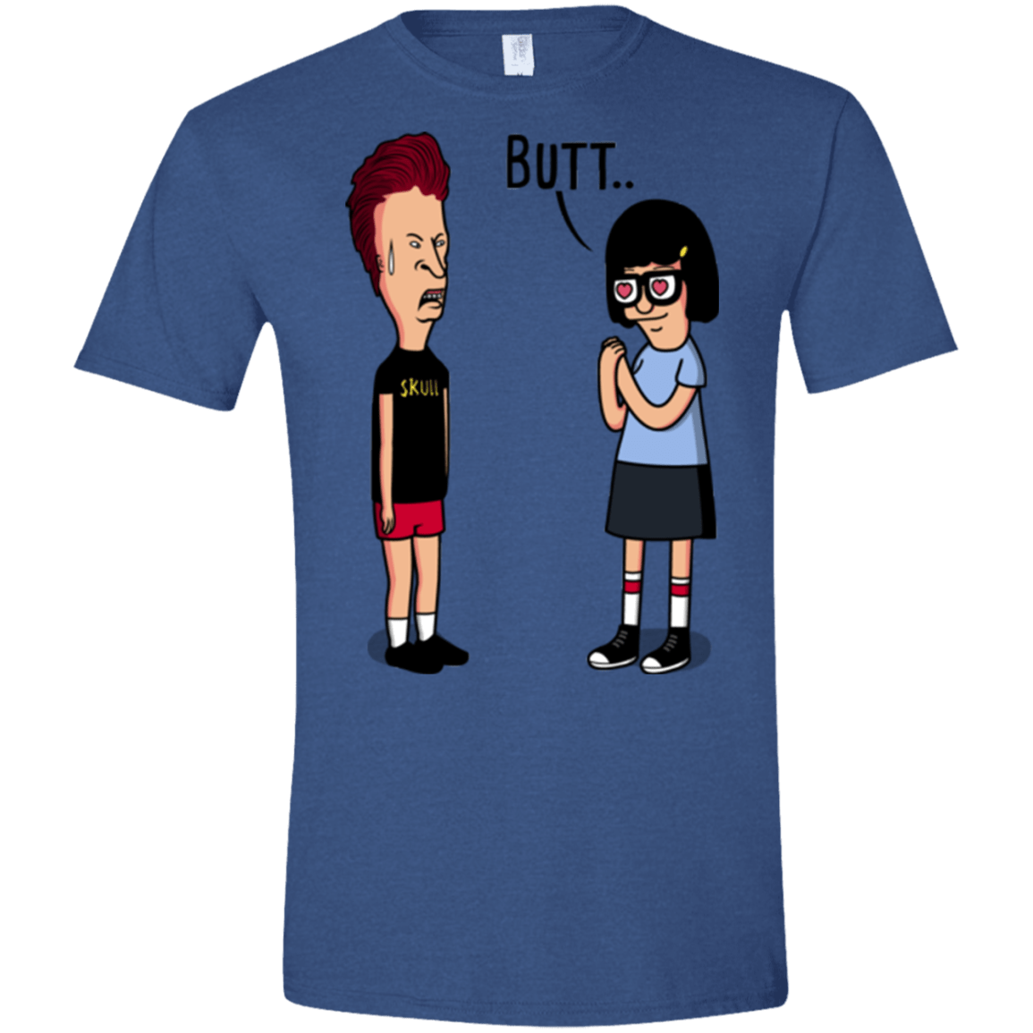 T-Shirts Heather Royal / X-Small butt.. Men's Semi-Fitted Softstyle