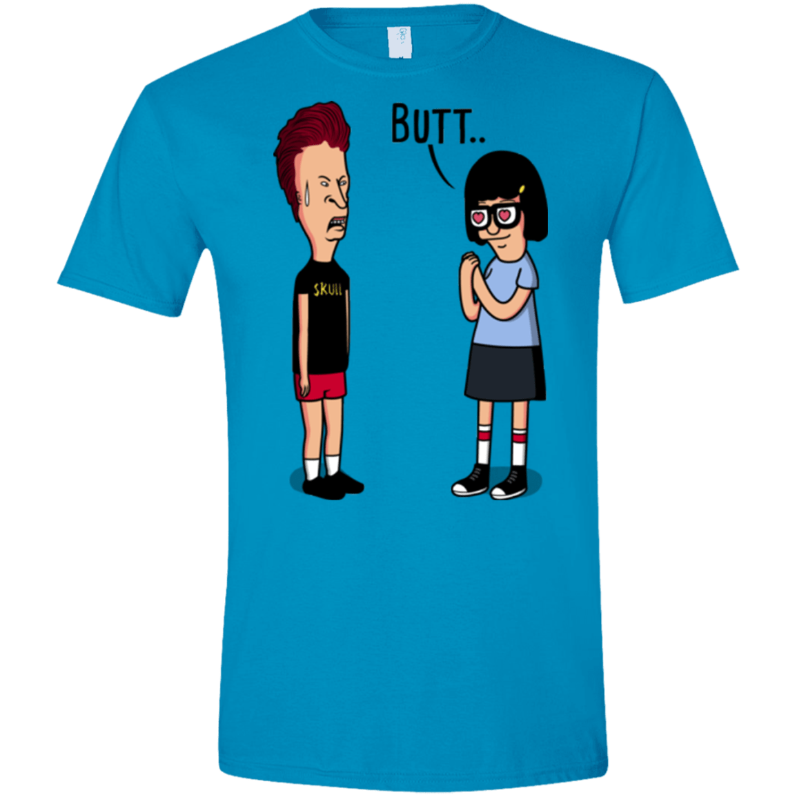 T-Shirts Sapphire / S butt.. Men's Semi-Fitted Softstyle