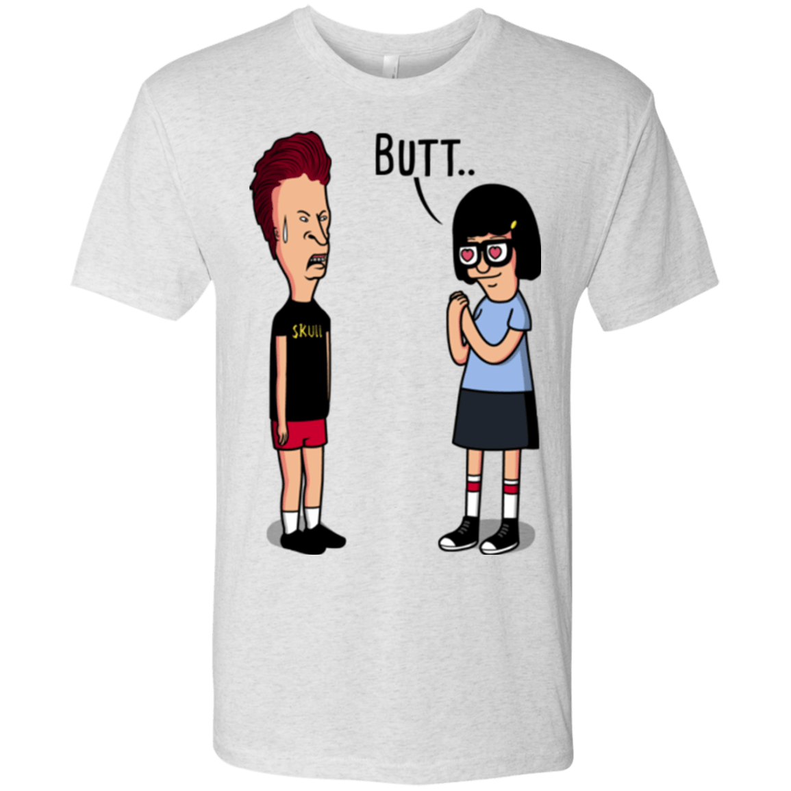 T-Shirts Heather White / S butt.. Men's Triblend T-Shirt