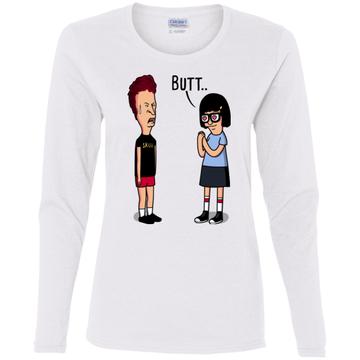 T-Shirts White / S butt.. Women's Long Sleeve T-Shirt