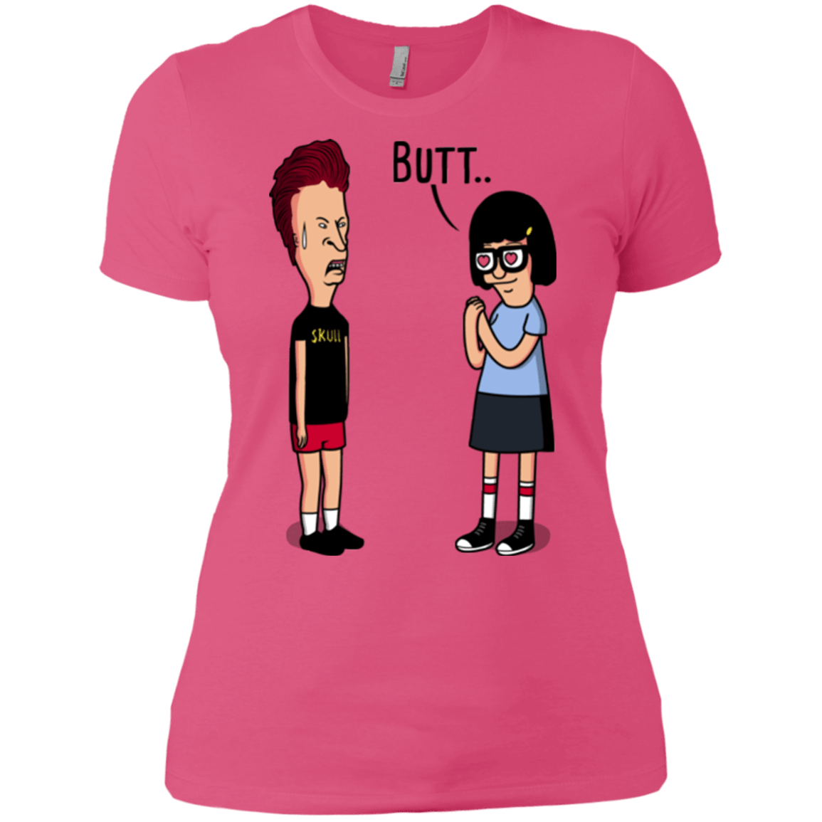 T-Shirts Hot Pink / X-Small butt.. Women's Premium T-Shirt
