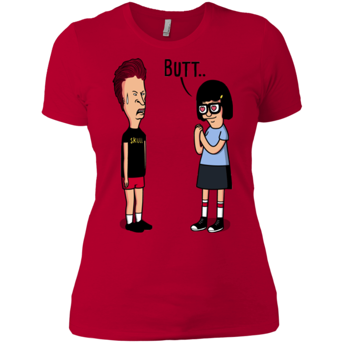 T-Shirts Red / X-Small butt.. Women's Premium T-Shirt